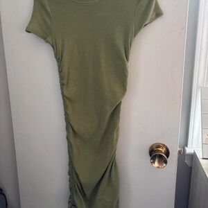 Garage Olive Green Mini Dress